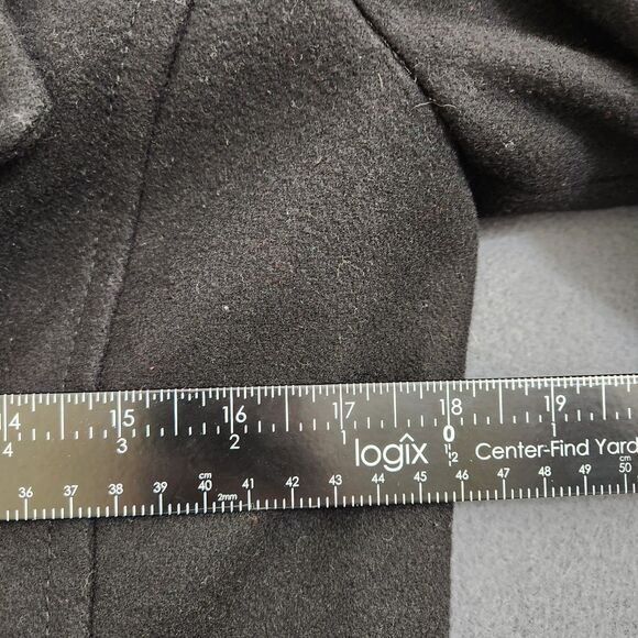 Old Navy Women M Black Double Breasted Wool Pea Coat - Picture 10 of 11